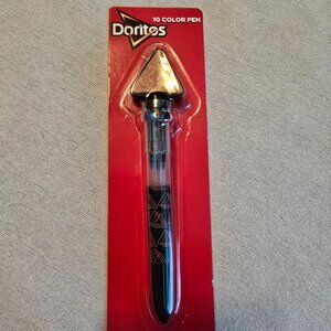 Doritos 10 Color Ball Point Pen NEW Chip on Top Nacho Cheese Flavored Great Gift